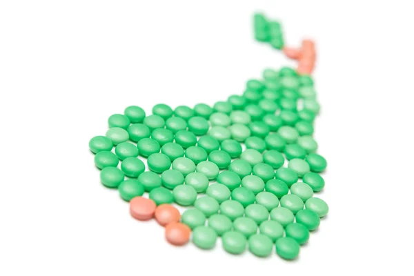 Päron av piller, isolerade — Stockfoto