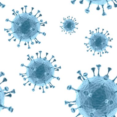 Swine flu viruses close up clipart