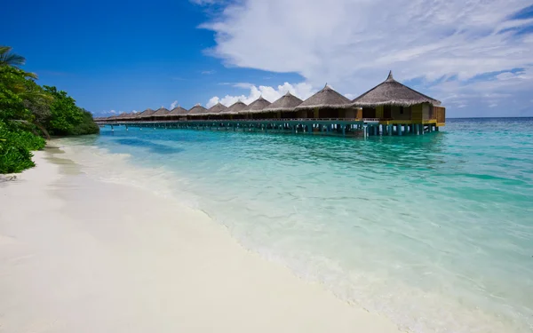 Water bungalows, Maldiven — Stockfoto