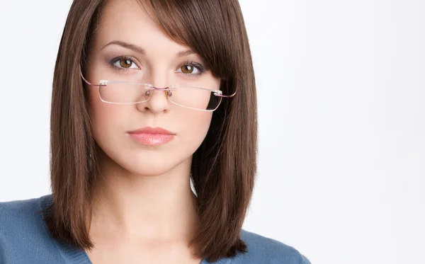 Hermosa mujer de negocios en gafas —  Fotos de Stock