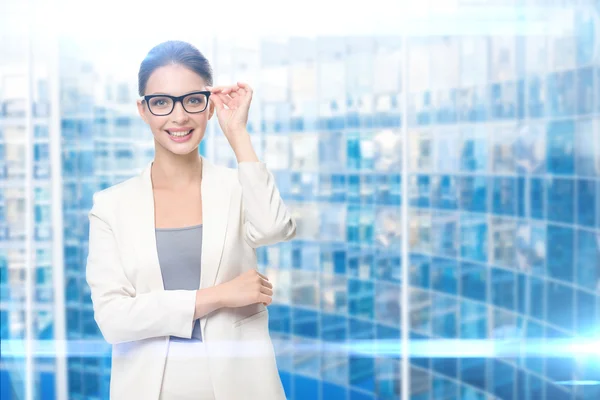 Portrait of female executive in glasses — Stock Photo, Image