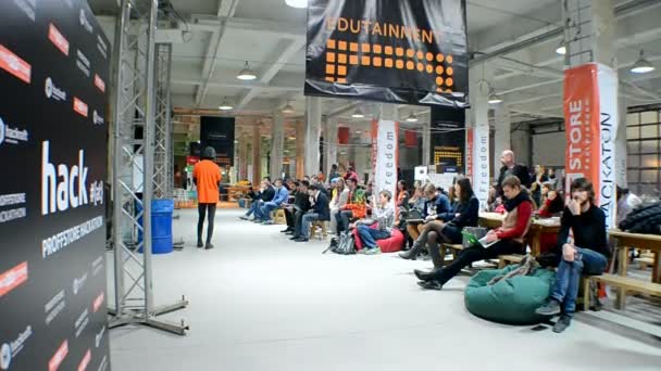 Concorso software Hackathon a Kiev, Ucraina . — Video Stock