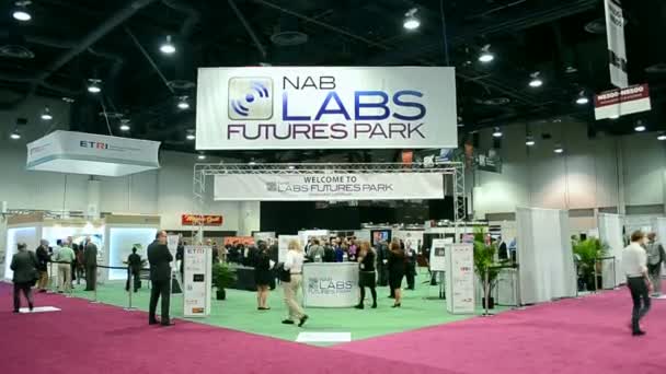 NAB Show 2015 exhibition in Las Vegas, USA. — Stock Video