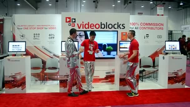 NAB Show 2015 exhibition in Las Vegas, USA. — Stock Video