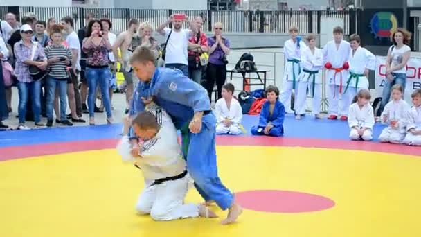 Sportausstellung 2014 - Kindersportfest in Kiev, Ukraine. 474341 — Stockvideo