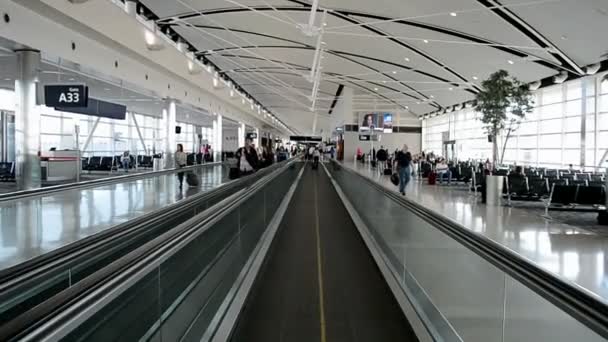 Detroit Metropolitan Wayne County Airport, Detroit, Amerikai Egyesült Államok. 89690 — Stock videók