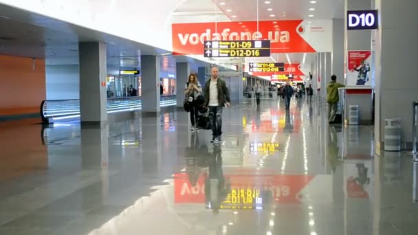 Aeroporto Internacional de Boryspil em Kiev, Ucrânia. 89636 — Vídeo de Stock