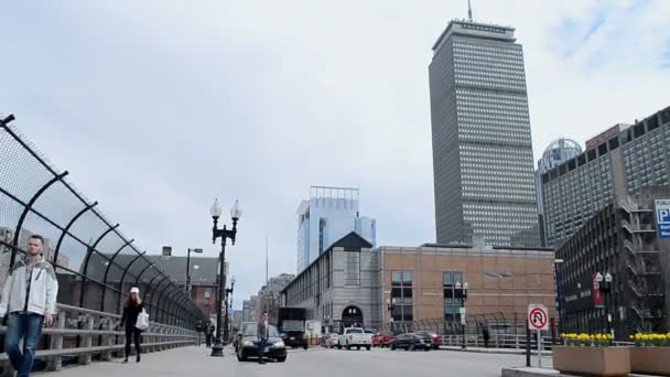 Prudential Tower (γνωστός και ως κτίριο Prudential) στην Βοστόνη, ΗΠΑ. — Αρχείο Βίντεο