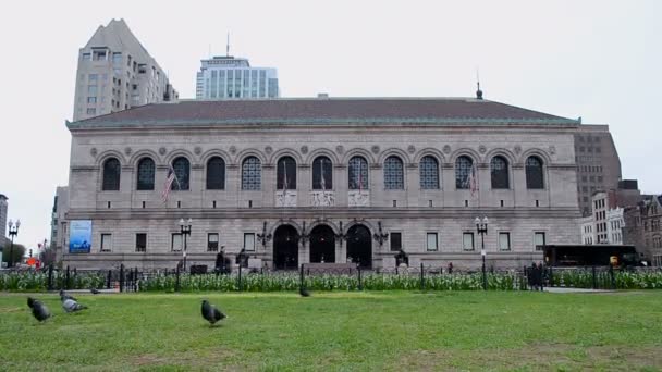Δημοτική Βιβλιοθήκη της Βοστώνης στη Βοστώνη, Μασαχουσέτη, ΗΠΑ. — Αρχείο Βίντεο