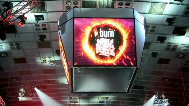 International break-dance show Burn Battle School 2014 in Kiev, Ukraine. — Stock Video