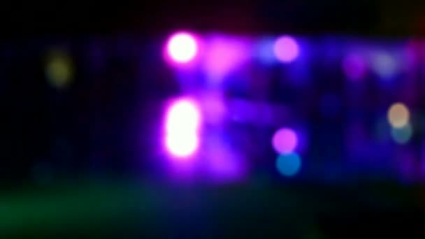 Blue blurred disco light, entertainment diversity. — Stock Video