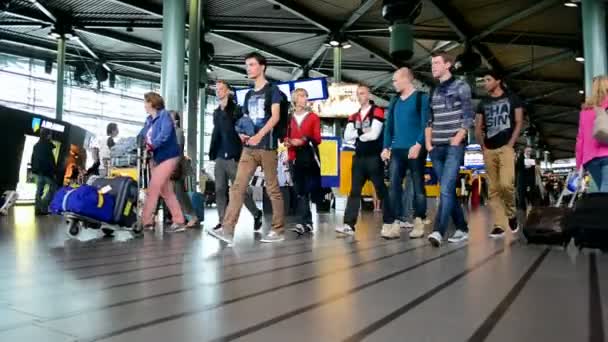 Amsterdam airport schiphol in amsterdam, Niederlande, — Stockvideo
