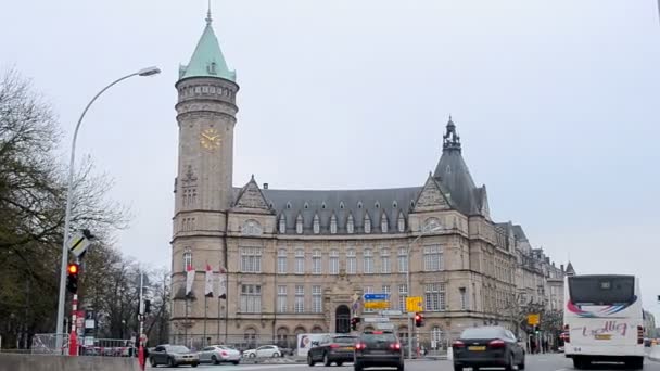 Banco Nacional de Luxemburgo, LUXEMBURGO , — Vídeo de stock