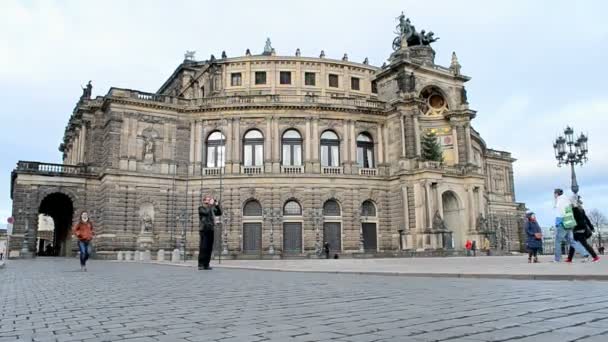 Театру Земпера в Дрезден, Німеччина, — стокове відео