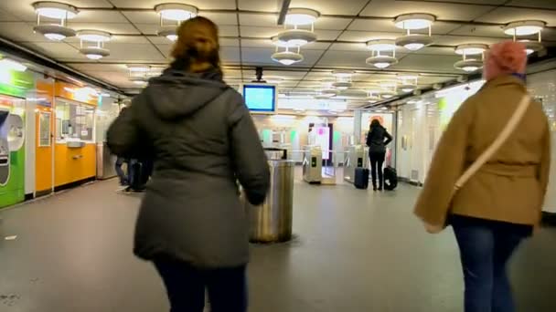 Paris Metro (AKA Metropolitain) in Paris, France, — Stock Video