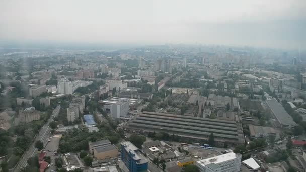 Kiev vista aérea del paisaje urbano en el día de verano, Ucrania viajes , — Vídeo de stock