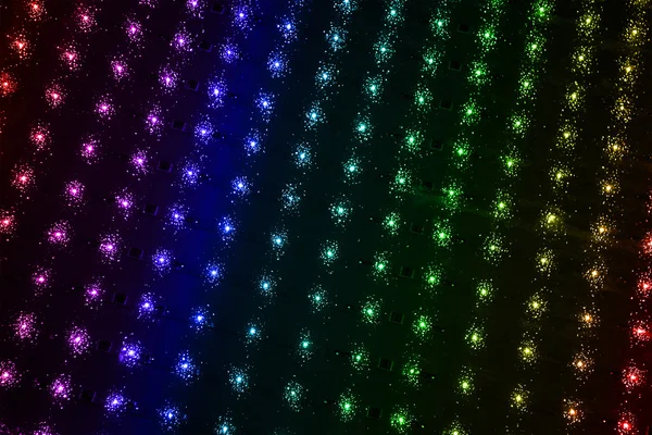 Disco regenboog power-lampen verlichting, disco industrie . — Stockfoto