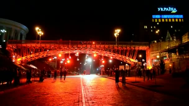 Euro maidan bellek gün Kiev, Ukrayna. — Stok video