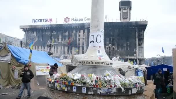 Reunión Euro Maidan en Kiev, Ucrania . — Vídeo de stock