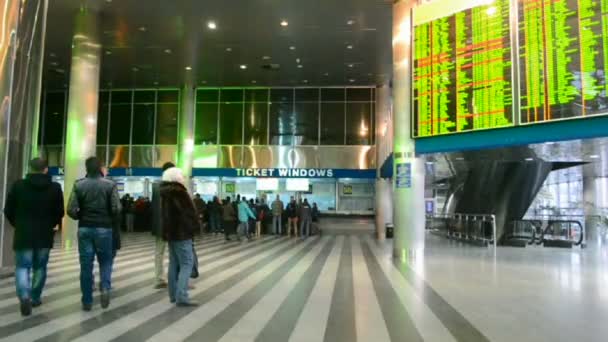 Stazione ferroviaria centrale di Kiev, Ucraina. (36485 ) — Video Stock