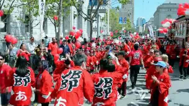 San Francisco、アメリカの北カリフォルニア桜祭り 2015. — ストック動画