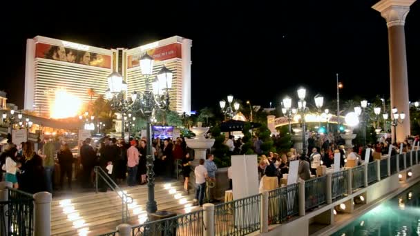 UNLVino festival de vinho de rua em Las Vegas Strip, Nevada, EUA . — Vídeo de Stock