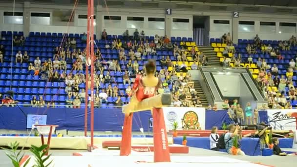 Ucrania Nation CUP (Copa Stella Zakharova) 2015 en Kiev, Ucrania. (70468cut1 ) — Vídeo de stock