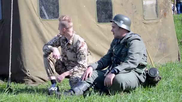 Festival de Historia Militar Peremoga.UA (Victory.UA) 2015 en Kiev, Ucrania . — Vídeo de stock