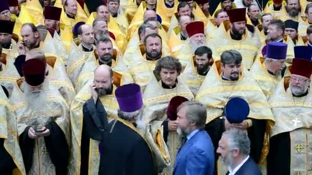 1000th celebration anniversary of the repose of St. Vladimir in Kiev, Ukraine. — Stock Video