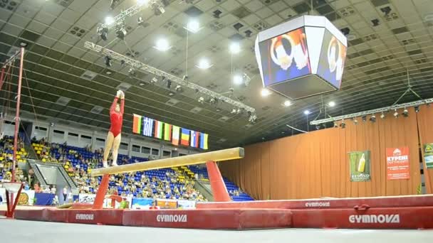 Ukrajina národ pohár (Stella Zakharova Cup) 2015 v Kyjevě na Ukrajině. (70398cut2) — Stock video