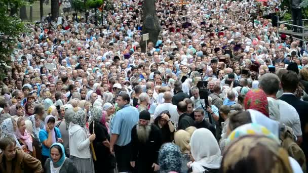 1000-Jahr-Feier der Ruhestätte des hl. Wladimir in Kiew, Ukraine. — Stockvideo