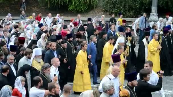 1000th celebration anniversary of the repose of St. Vladimir in Kiev, Ukraine. — Stock Video