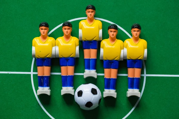 Csocsó asztal soccer labdarúgó-játékosok — Stock Fotó