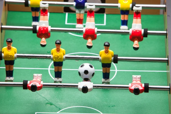 Foosball. table soccer football players — Stock Photo, Image