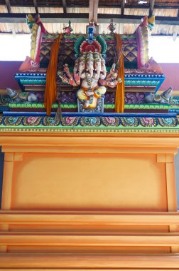 Vishnu kabartma gopuram hindu Tapınağı 
