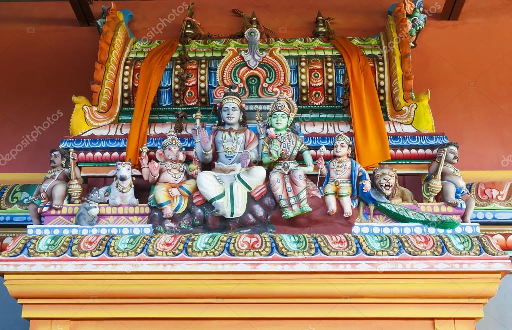 Vishnoe reliëf Hindoeïstische tempel hindoe tempel ⬇ Stockfoto