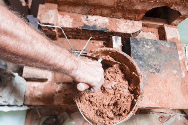 kırmızı tuğla kil ve tuğla fırın onarım ile