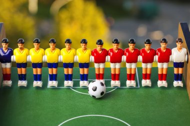 Foosball Tablo futbol. Futbol oyuncular spor teame