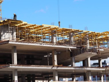 Beyaz Rusya, Minsk, 2021. işyeri inşaat sahası endüstriyel iş..