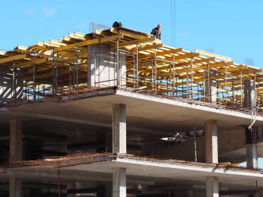 Beyaz Rusya, Minsk, 2021. işyeri inşaat sahası endüstriyel iş..