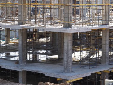 Beyaz Rusya, Minsk, 2021. işyeri inşaat sahası endüstriyel iş..