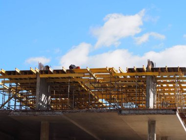 Beyaz Rusya, Minsk, 2021. işyeri inşaat sahası endüstriyel iş..