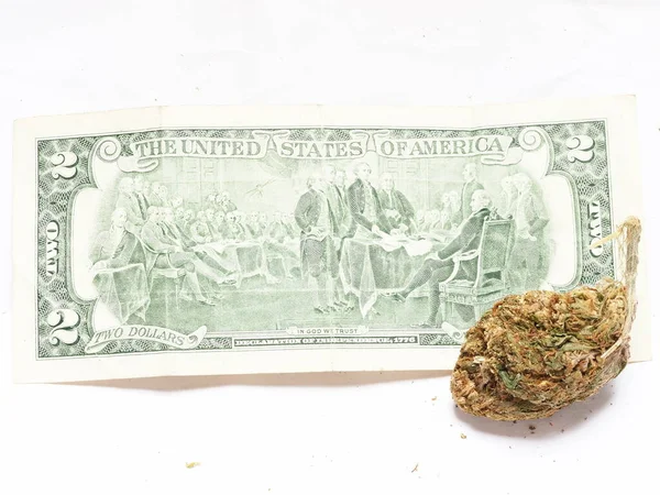 Dollars Américains Cannabis Médical Concept Commercial Marijuana — Photo