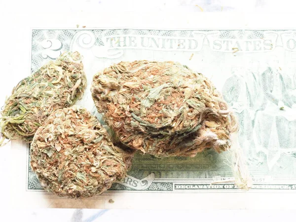 Amerikanische Dollar Und Cannabis Medizinisches Marihuana Geschäftskonzept — Stockfoto