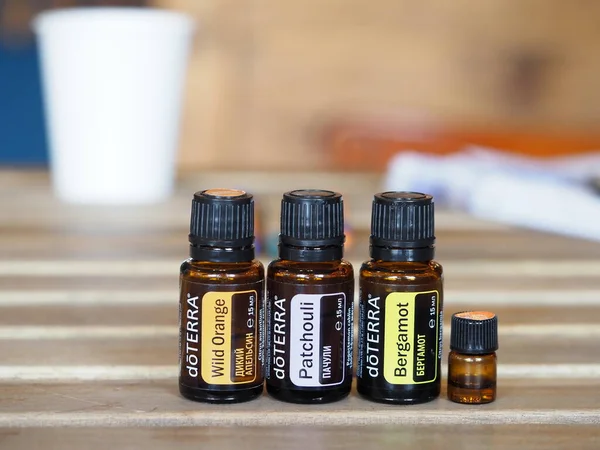 Essential Natural Oil Doterra Table Belarus Minsk 2021 — Φωτογραφία Αρχείου