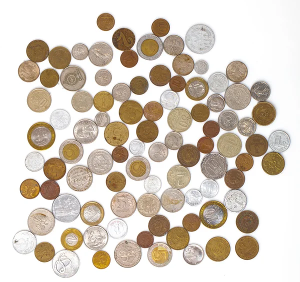 Coins from different countries — Stock Photo, Image