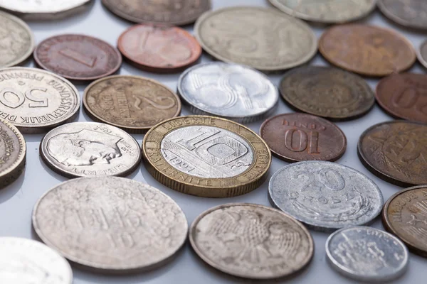 Coins from different countries — Stock Photo, Image