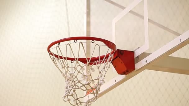 Basketball hoop with net — Stock Video