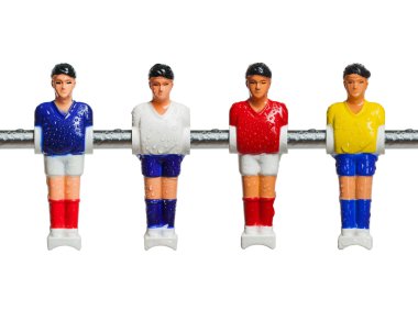 Plastic table football players clipart
