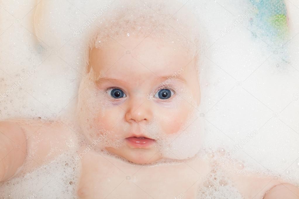 Baby boy in the bath